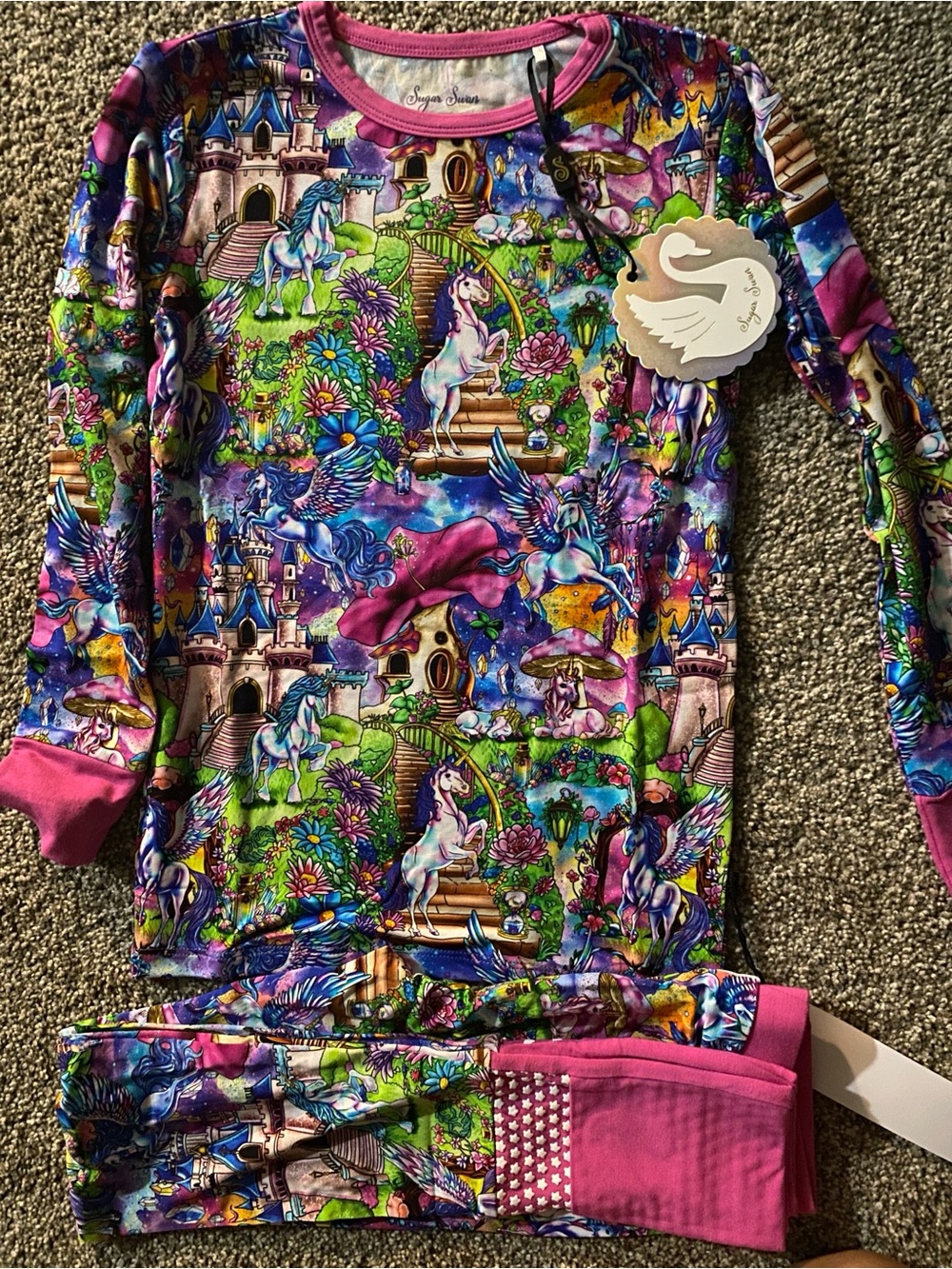 Sugar Swan 7/8 bamboo pj set NWT